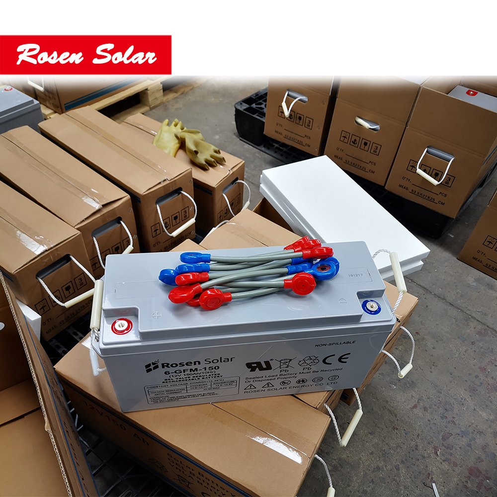 AGM Solar Battery 12V 100Ah Lead Acid Batteries For Solar Energy Storage