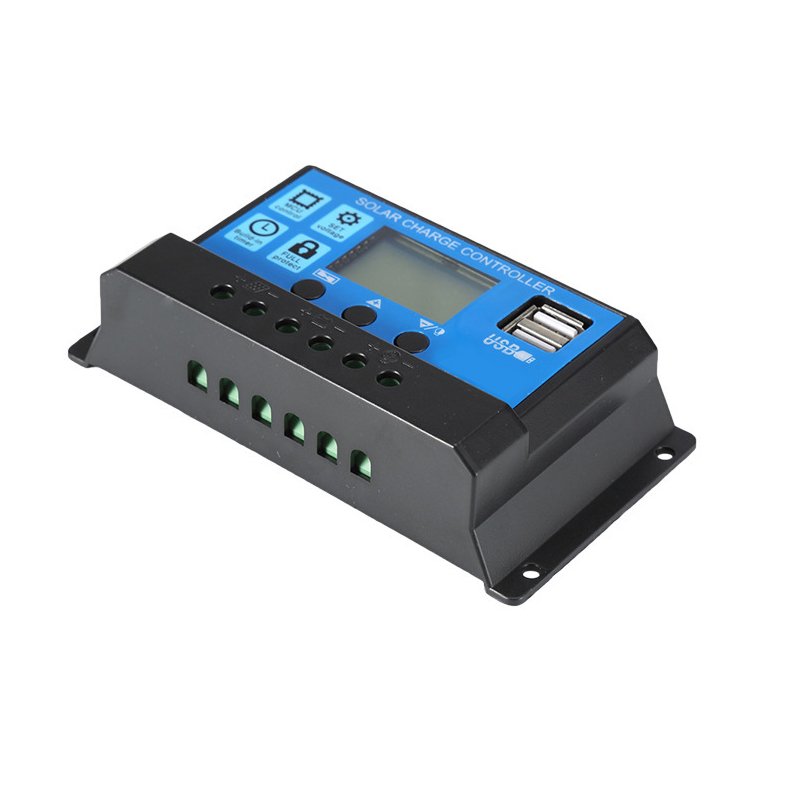 Jesudom Pwm Solar Controller 12V24V Auto 30A20A10A LCD Battery PV Cell Panel Charger Regulator Lamp Solar Charge Controller