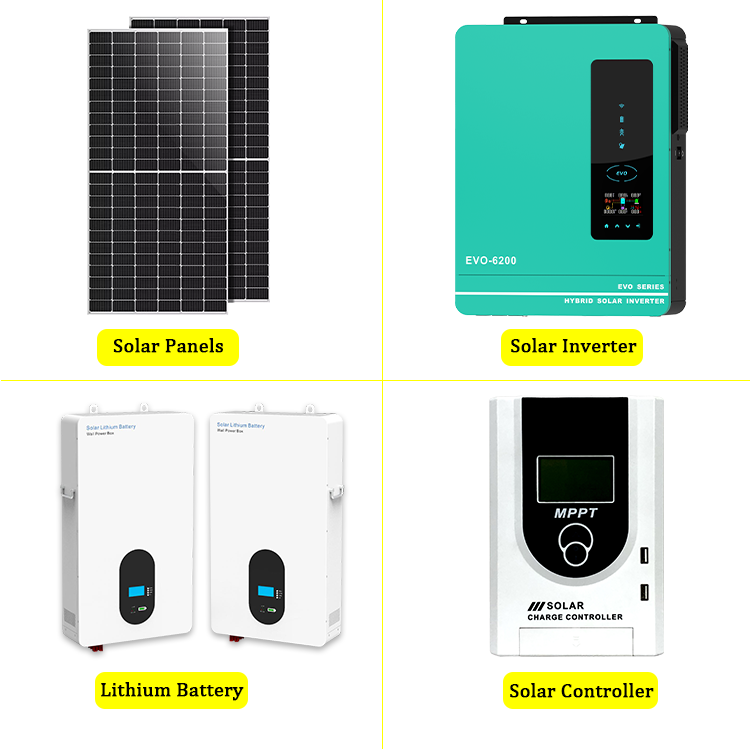 Anern 8KW 10KW 12KW Solar Energy Hybrid System Complete 10KW Home Solar Power System