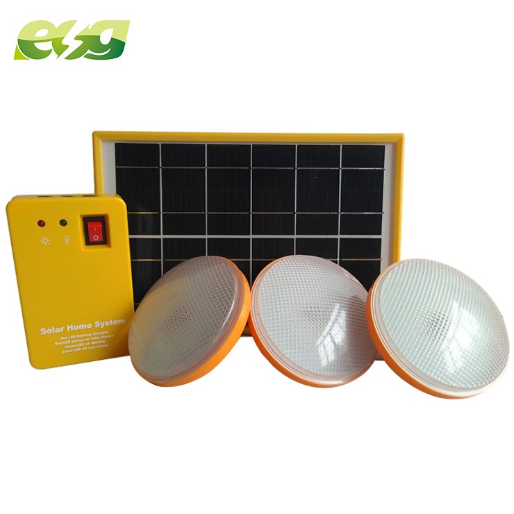 6W Solar Panel 3.7V 4AH SMF Lead Acid Battery DC LED Lamps Outdoor Application Mini Solar System Kit