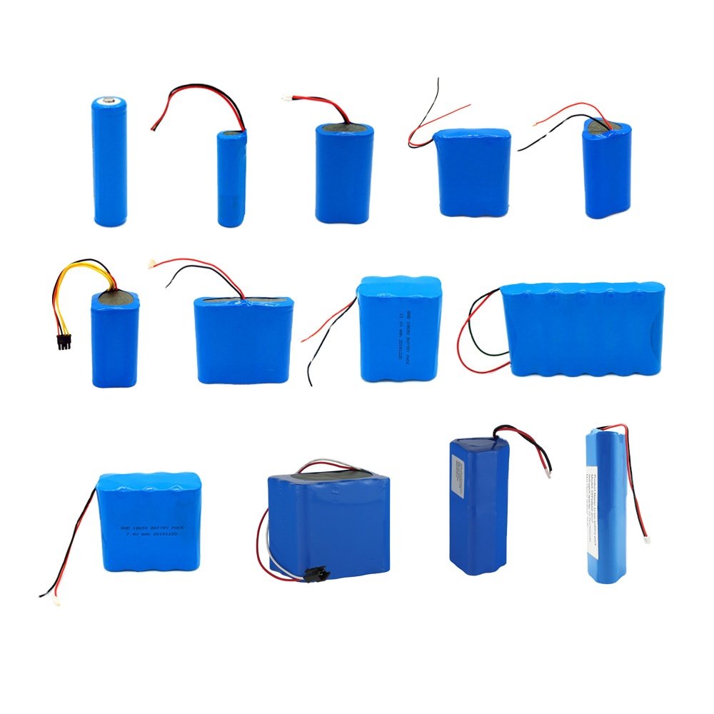 Custom 7.4v 11.1v 14.8v 18.5v 22.2v li ion rechargeable battery 2.2Ah 5Ah 10Ah 12Ah 15Ah 20Ah 18650 lithium ion battery pack