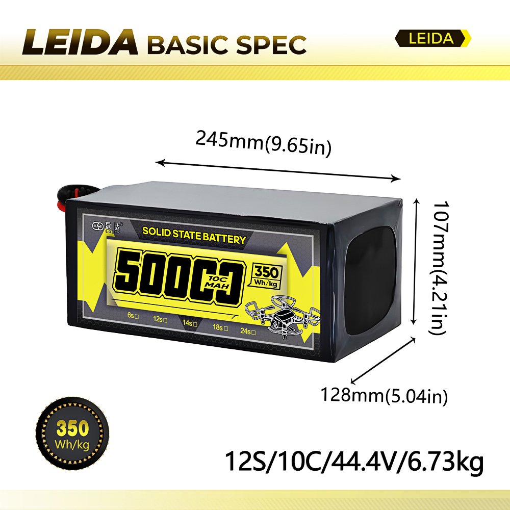 High Quality Wholesale Custom Cheap 338Wh/Kg 50Ah 6S12S14S18S24S Lipo Battery Solid State Polymer Battery Drone Battery