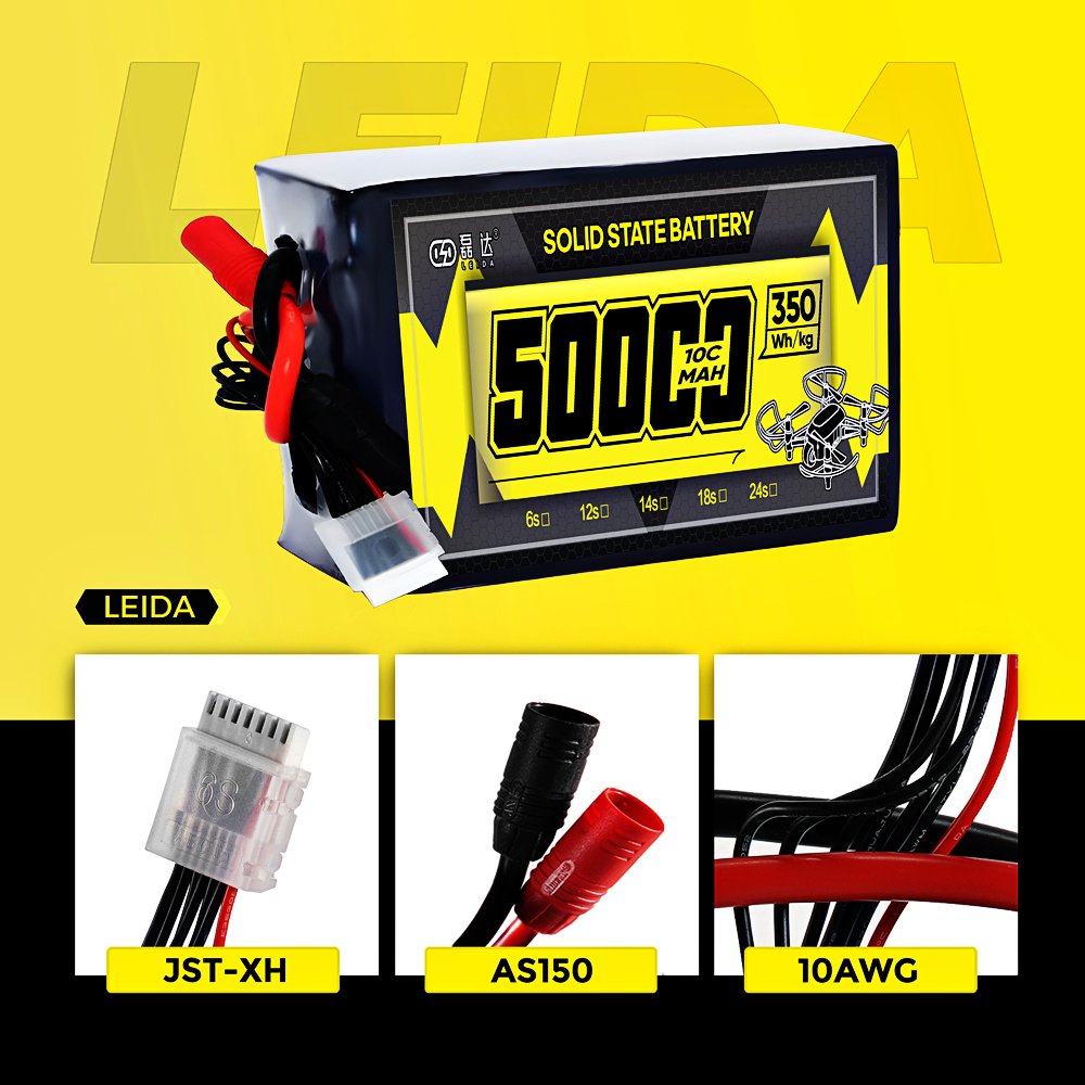 High Quality Wholesale Custom Cheap 338Wh/Kg 50Ah 6S12S14S18S24S Lipo Battery Solid State Polymer Battery Drone Battery