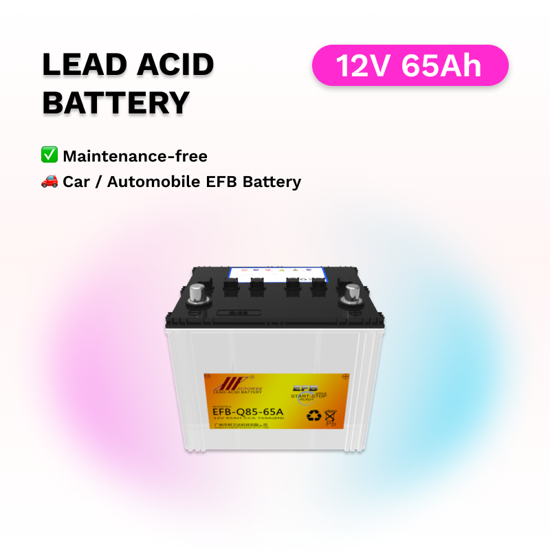 12V 65Ah lead acid battery OEM car maintenance-free EFB storage battery SUPOWER EFB-Q85-65A