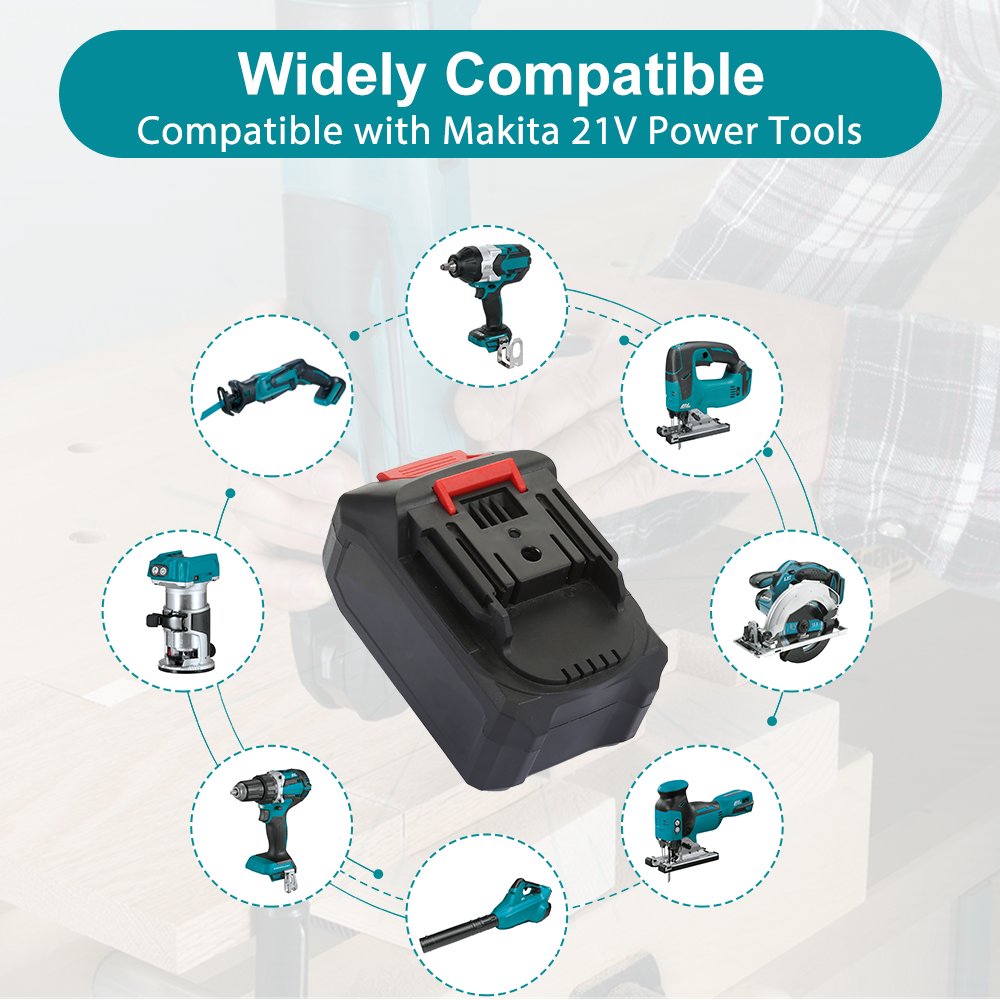 Replacement Makita 21V 3.0AH 4.0AH 5.0Ah Lithium Ion Power Tool Battery Pack BL1415 BL1430 BL1450 for Makita Tool Battery