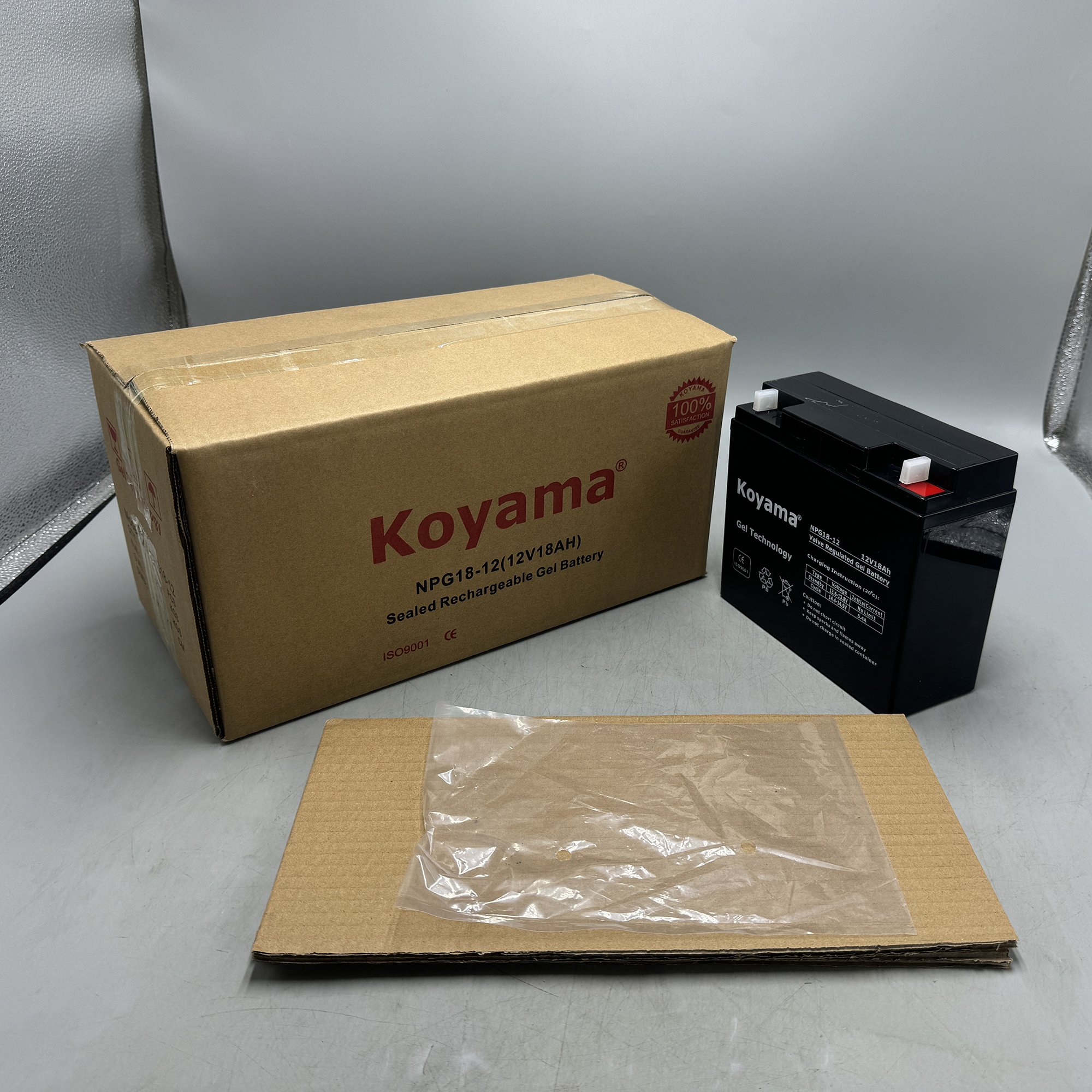Koyama 12V18AH VRLA AGM Battery NP18-12 Lead Acid Battery for lighting emergency supply Medical equipment