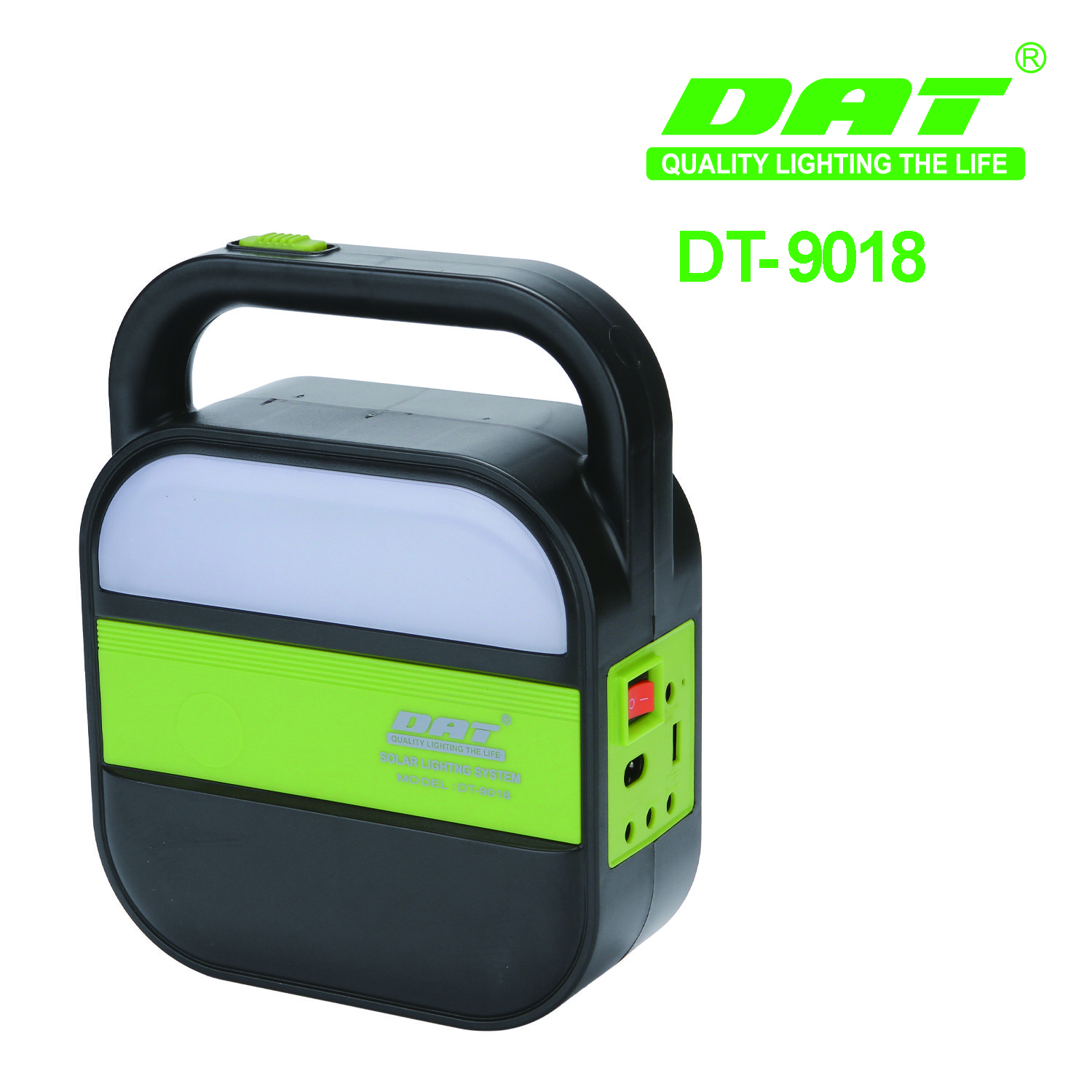 DT-9018 DAT AC to DC solar system lighting solar energy system with three bulbs solar power bank solar light
