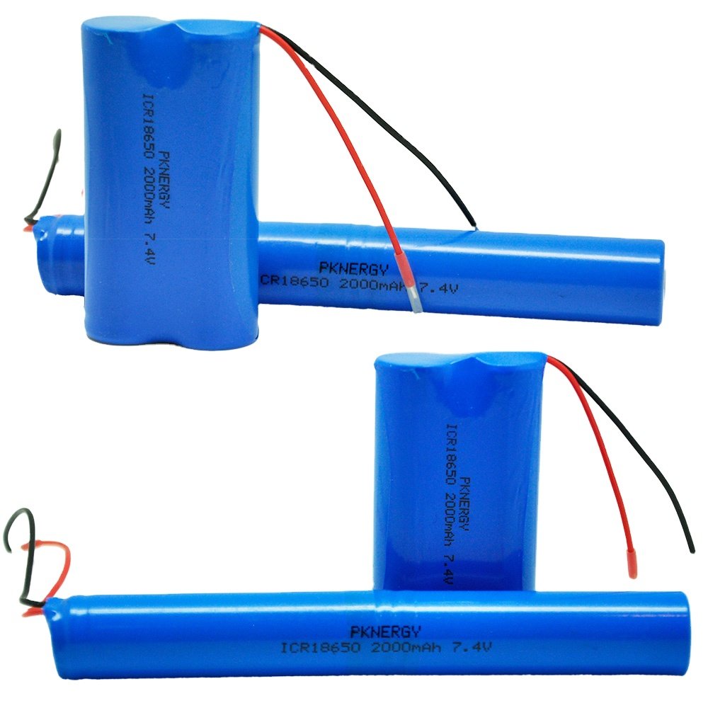 Environmental friendly 7.4v 2000mah icr18650 lithium ion battery pack for smart robert