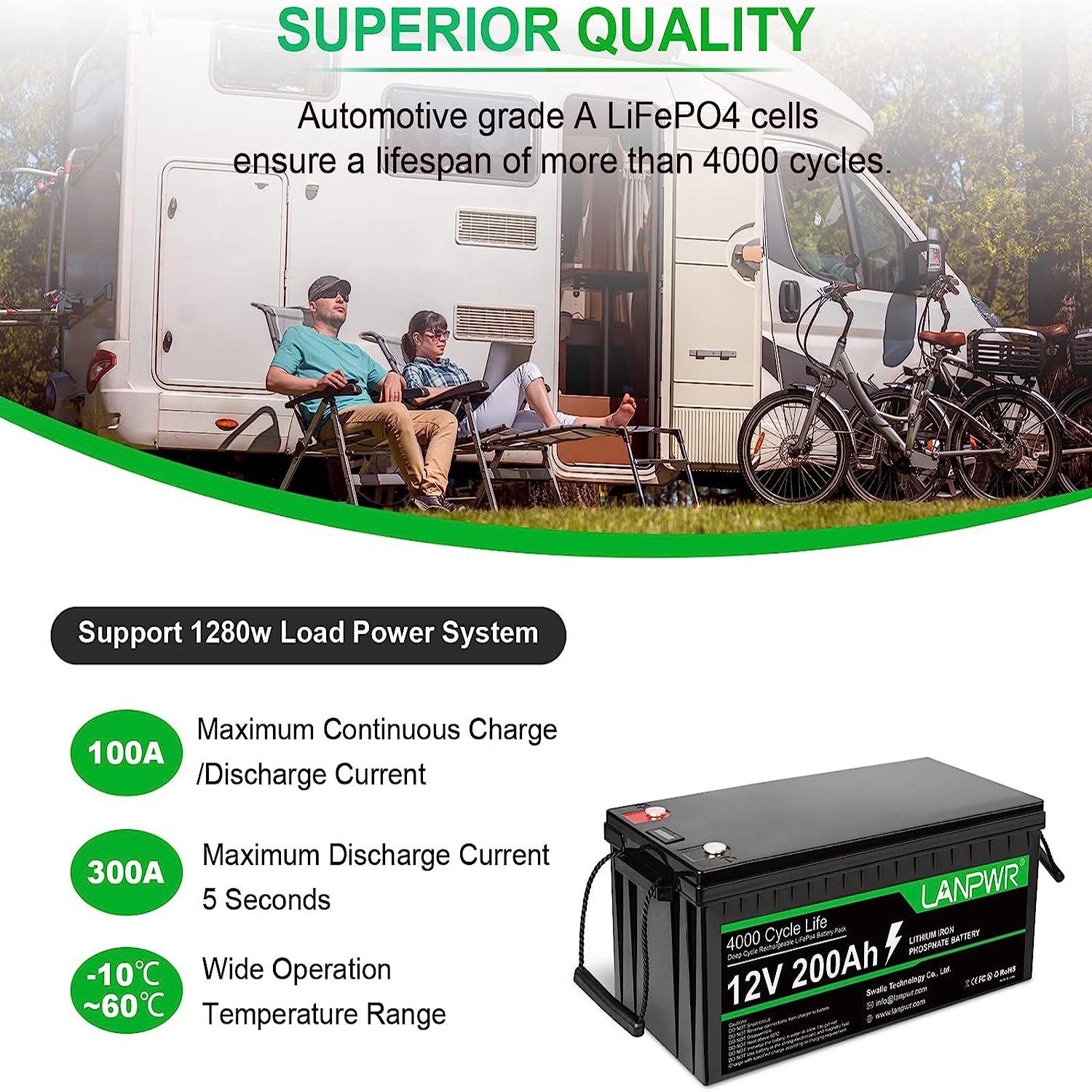 12V 200Ah New Design Deep Cycle Rechargeable Lithium Iron Phosphate Battery lifepo4