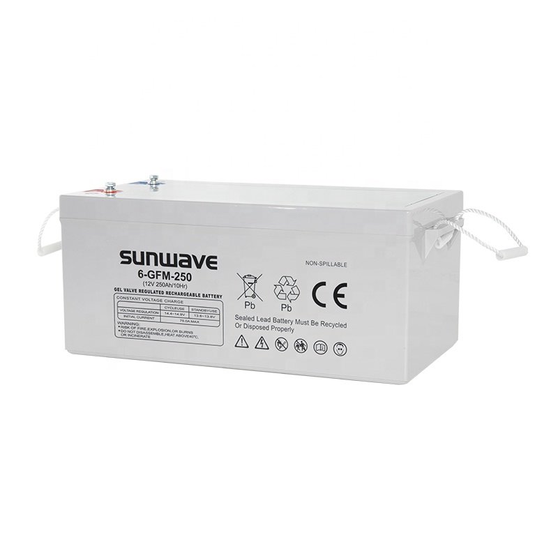 Sunwave Manufacturer Battery 12V 250Ah 200ah 150ah 100ah Gel Batteries Agm Lead Acid Battery