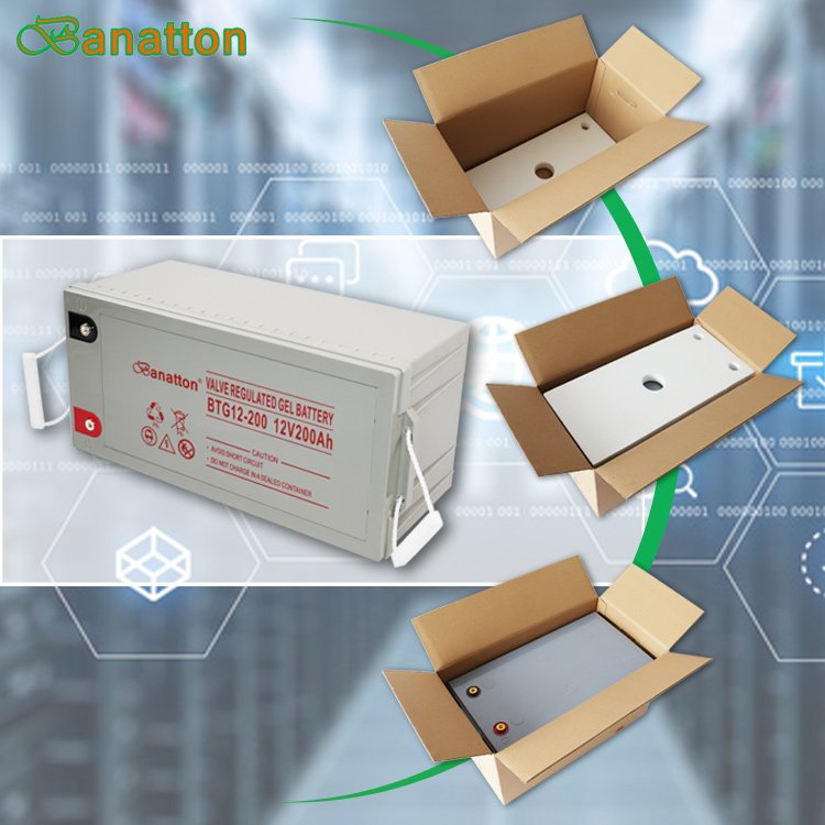 Banatton Modern Solar Gel Battery 12V 200Ah Gel Cell Battery Accu Pil Bateria Solares Lead Acid Rechargeable Storage Batteries