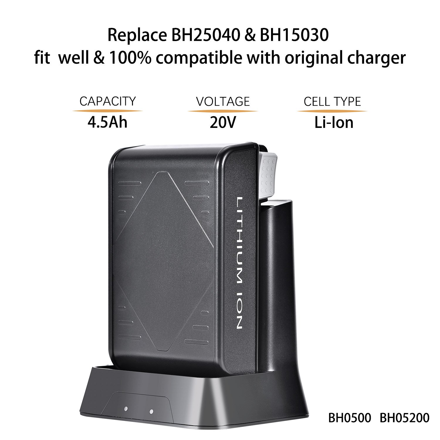 4.5Ah Replacement Battery for Hoover BH15030 BH25030 BH25040 Compatible For Hoover ONEPWR Series Cordless Vacuum Cleaners