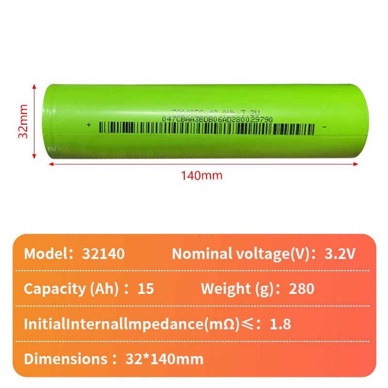 33140 33138 40135 3.2v 15Ah 20ah Cylindrical Lifepo4 Battery Cell Rechargeable energy storage battery lithium ion batteries