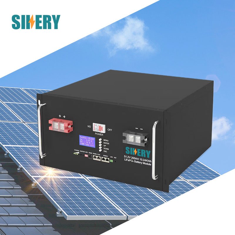 Sikery Rack Mounted LiFePO4 Battery Pack 48V 100ah 150ah 200ah 5KWh 7Kwh 10Kwh Lithium Ion Battery solar wind energy storage