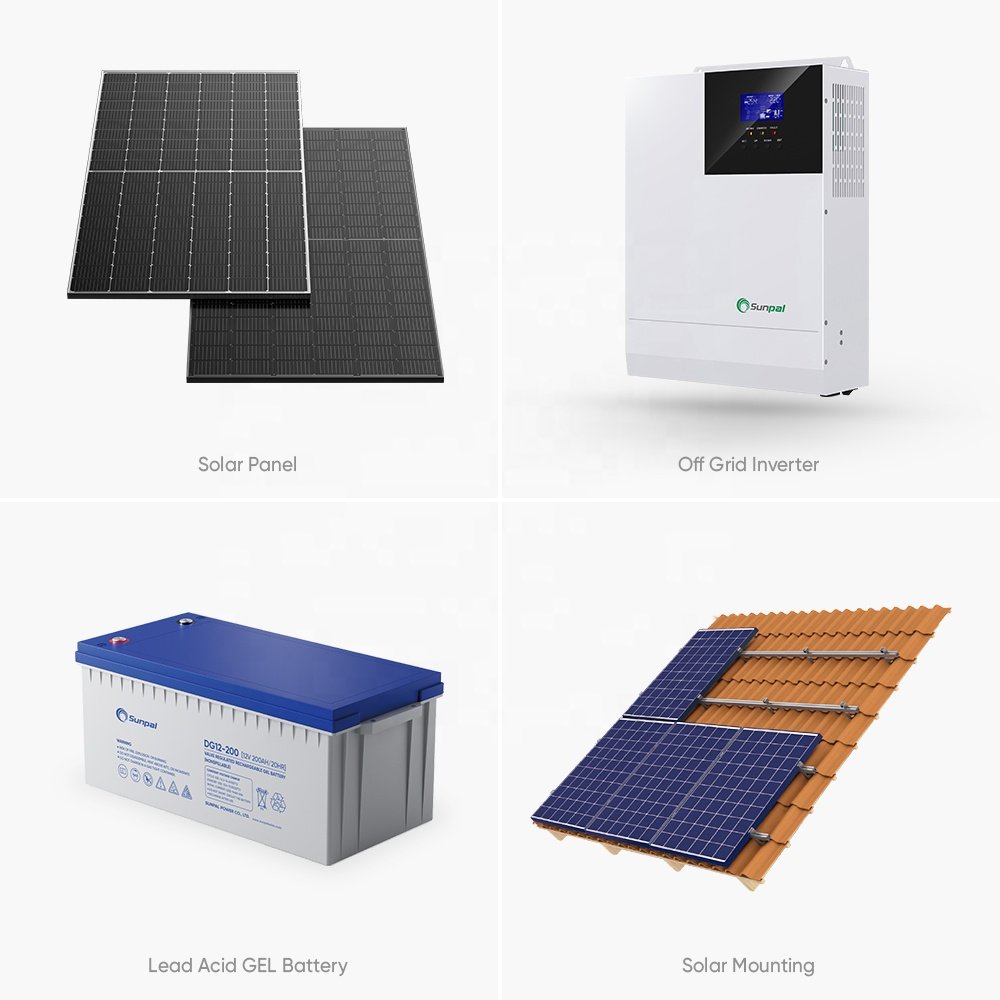 Complete All In One Hybrid Solar Energy System 5Kw 10Kw 20Kw 30 Kw With 48V Inverter Battery