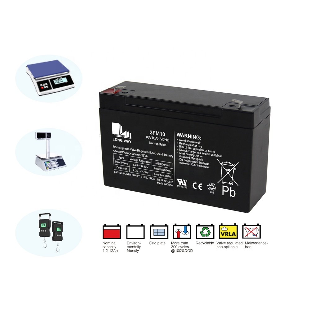 Hot selling 6V 10Ah Lead Acid Battery for Electrical toy car Electric scooter Children's electric cars