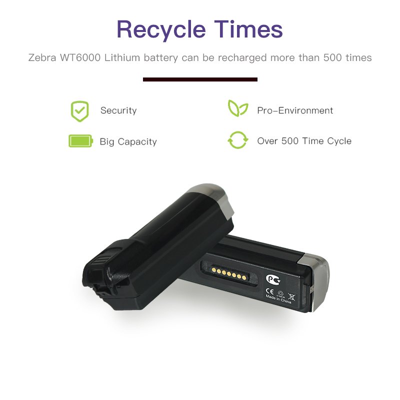 OEM NEW Zebra Rs6000 WT6000 PDA Battery BTRY-NWTRS-33MA-01 BT000262A01 SWLB Wearable Mobile Scanner Symbol Battery