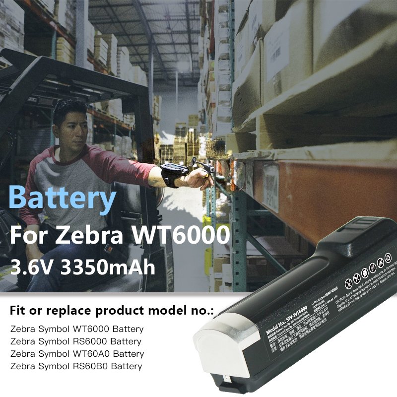 OEM NEW Zebra Rs6000 WT6000 PDA Battery BTRY-NWTRS-33MA-01 BT000262A01 SWLB Wearable Mobile Scanner Symbol Battery