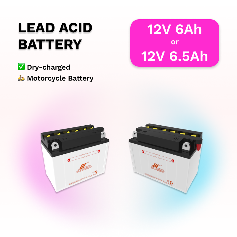 12V 6.5Ah lead acid battery OEM motorcycle dry-charged battery SUPOWER YB6L-B YB6.5L-B