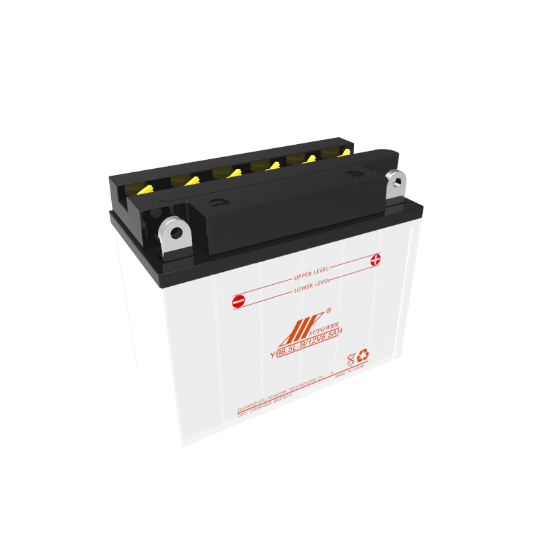 12V 6.5Ah lead acid battery OEM motorcycle dry-charged battery SUPOWER YB6L-B YB6.5L-B