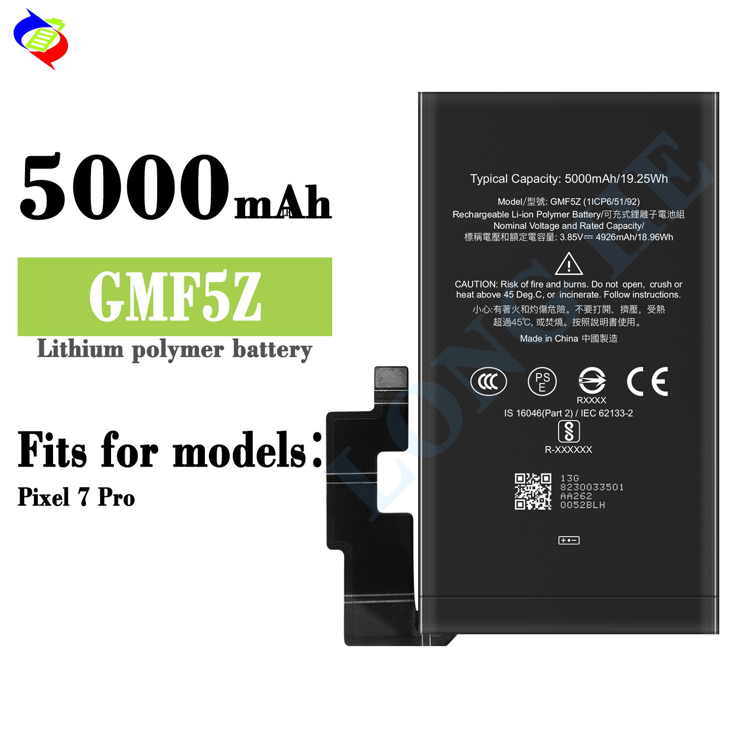 Original Quality GMF5Z Replacement Battery For Google Pixel 7 pro Genuine Phone Battery