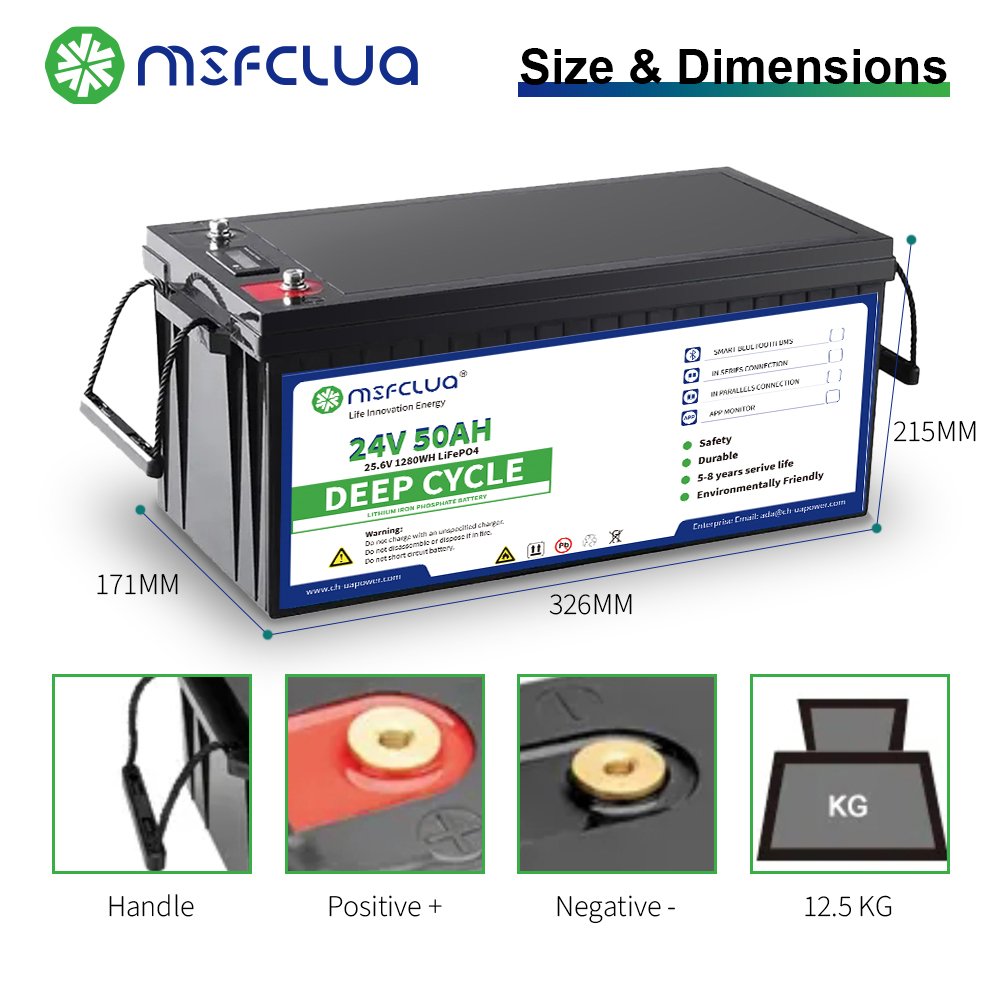24V 200Ah 150Ah 100Ah 50Ah Deep Cycle Lifepo4 Battery lithium ions batteries 24V 50Ah Replacement Lead Acid Batteries