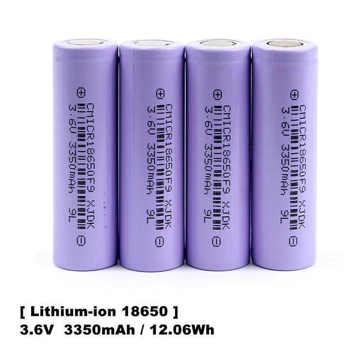 HAKADI 18650 3.7V 3350mah Rechargeable Lithium-ion Batteries High Capacity Wholesale For Solar Light DIY Power Bank