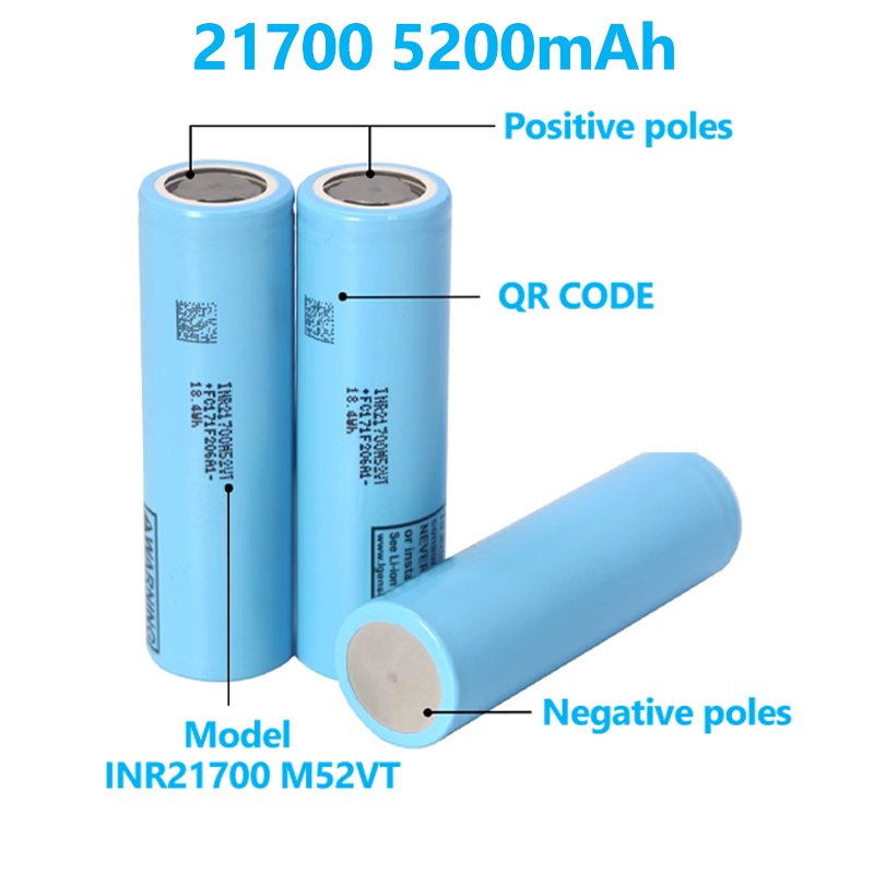 21700 5200mAh INR21700 M52VT 3.7V 21700 5000mAh Rechargeable Lithium Battery 21700 For DIY Pack Tools Ebike Scooters