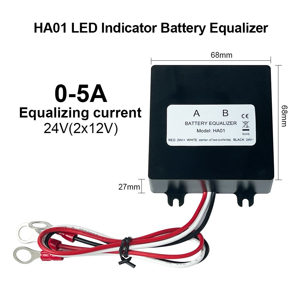Jesudom 24V 48V Battery Balancer HA11L HA12L Batteries Voltage Equalizer Li-ion Lead Acid Battery Connected in Parallel