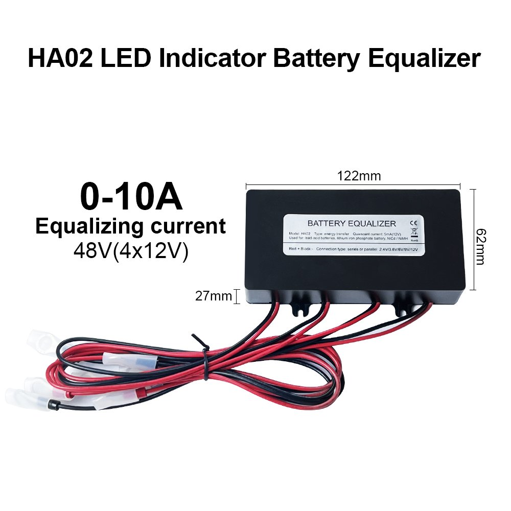 Jesudom 24V 48V Battery Balancer HA11L HA12L Batteries Voltage Equalizer Li-ion Lead Acid Battery Connected in Parallel