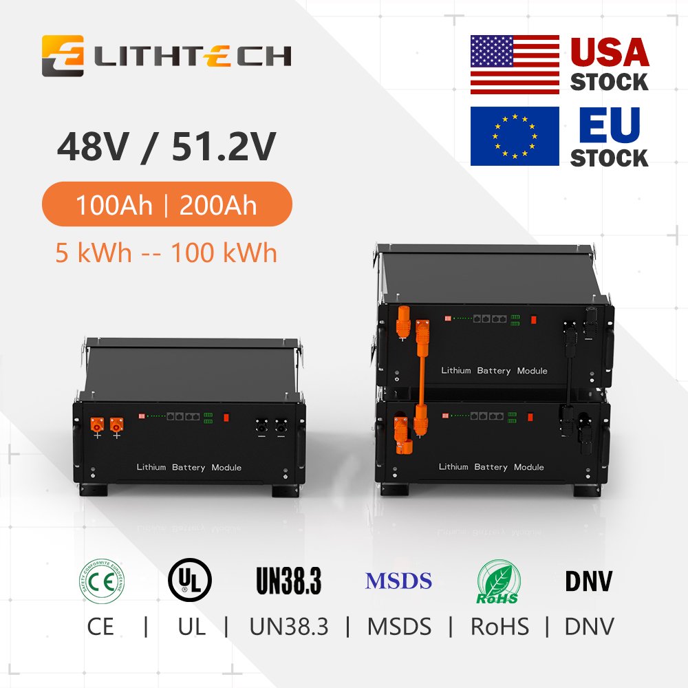 6000 Cycle Rack Mount 48V Lifepo4 Battery 100Ah 150Ah 300Ah 320Ah 48 V Volt 51.2V 10Kwh 10kw Solar Lithium Ion Battery 48V 200Ah