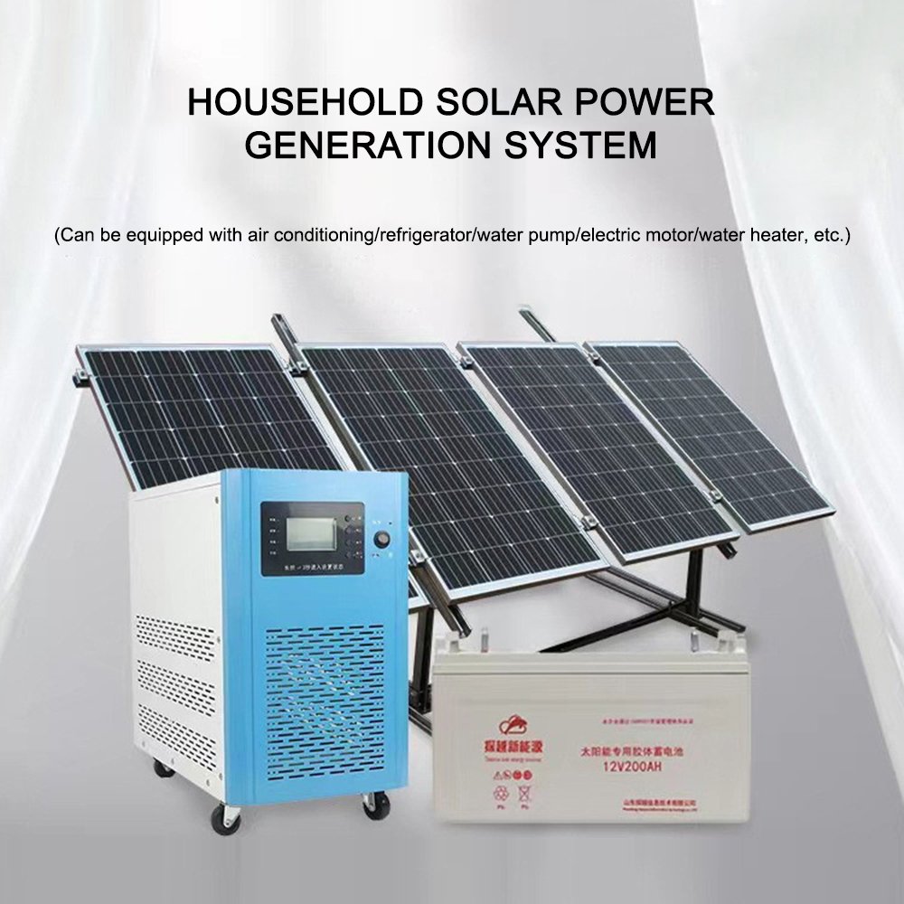 Solar Energy System Complete Kit 1KW 2KW 3KW Off Grid Solar Home System 5KW Off-grid Solar System With Lithium Battery