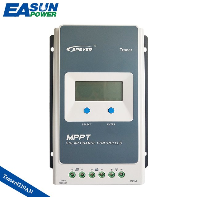 EPever MPPT 40A Solar Controller Black-Light LCD Solar Panel Regulator for 12V 24V Lead Acid Lithium-ion Batteries