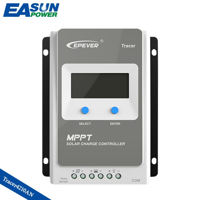 EPever MPPT 40A Solar Controller Black-Light LCD Solar Panel Regulator for 12V 24V Lead Acid Lithium-ion Batteries