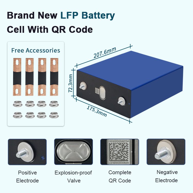 EU Stock Prismatic Lithium Ion Battery 11000 Cycles 314Ah Lifepo4 Cells 320Ah 300Ah 280Ah for Solar Power Golf Carts Power Tools