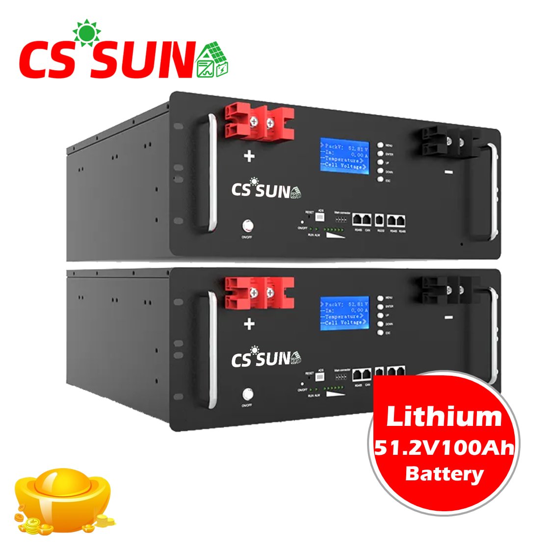 CSSUN 51.2V100Ah Long life Li-ion Battery for Power Tools,UPS 5kwh solar power bank factory supply cal