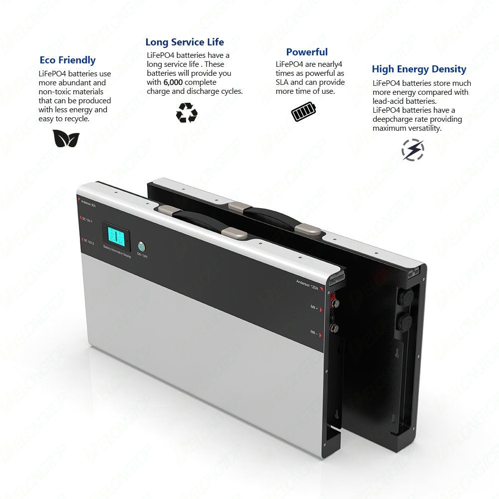 High Quality LiFePO4 1280Wh 2560Wh 12V 100Ah 200Ah Lithium Ion Battery Pack Deep Cycle For And RV/Solar Panel/Caravan