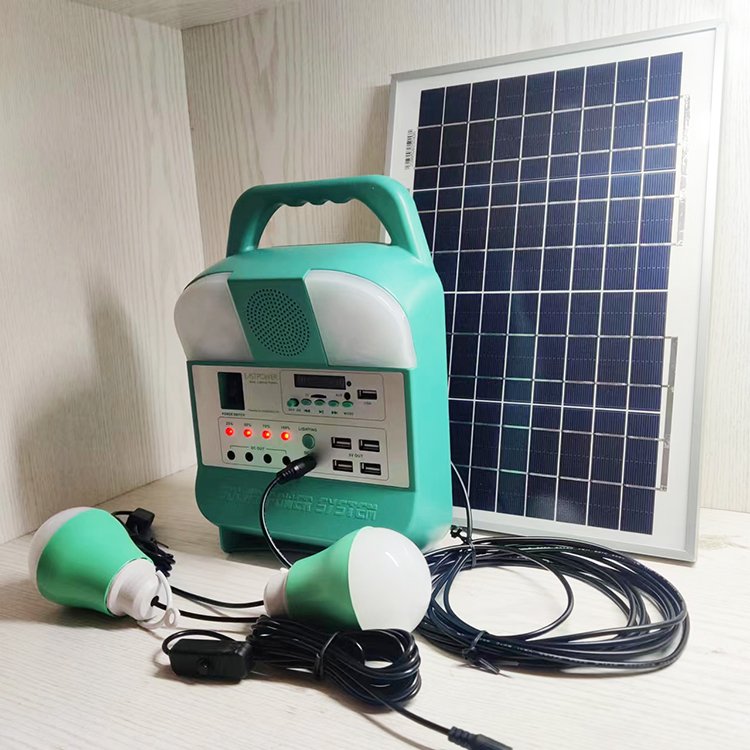 Small PV Panel With Lightbulb Camping Mini Portable Home 12v DC Solar Lighting System