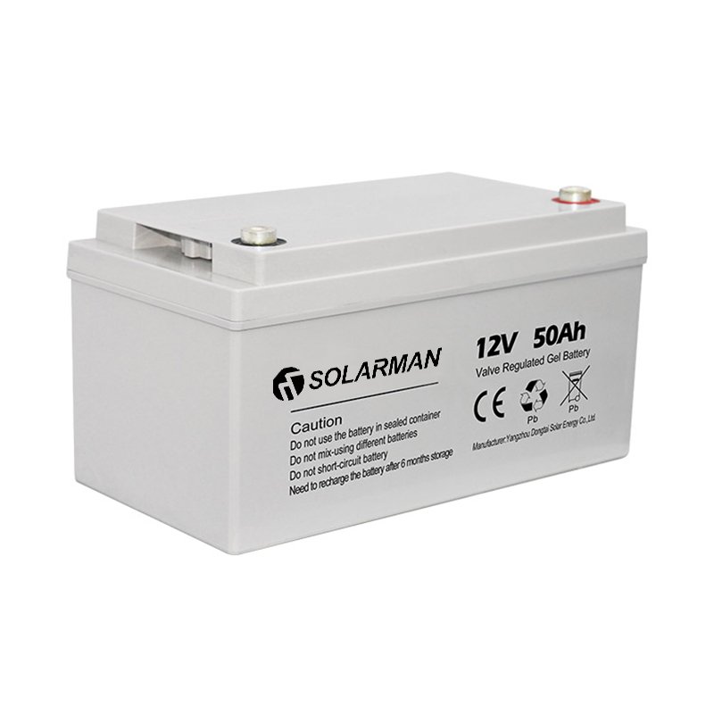 Solarman 12V 50ah Gel Battery Home Energy Storage System Solar ABS 8 Years Gel Battery 12 V Gel Type Battery 100%