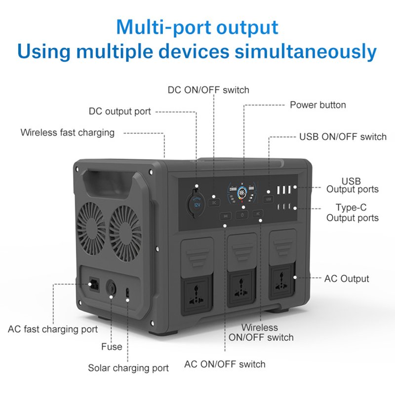 lithium ion battery 12v output power supply portable solar power station home electricity High quality