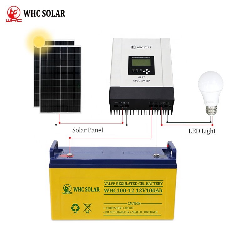 WHC OEM Maintenance-free gel energy storage solar batteries 100ah 12v deep cycle lead acid battery for solar system