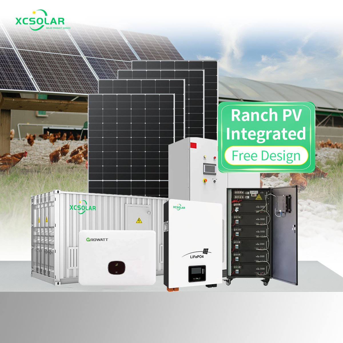 All In One Pc Solar Panels,lithium Battery,solar Inverter Industrial And Commercial Energy Storage System For Farm School