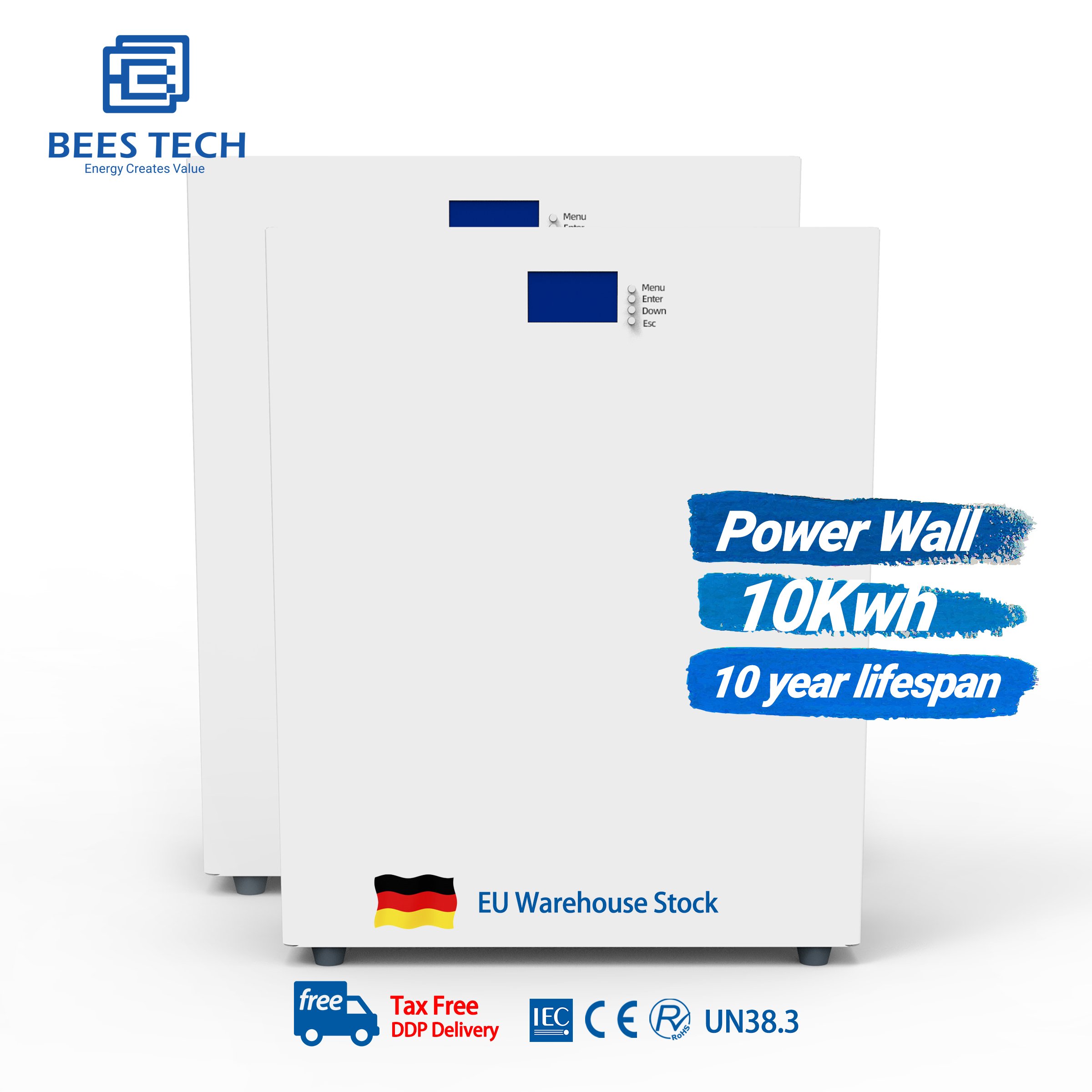 BOLI TECH Wall-mounted energy wall Large capacity 200Ah 48V 51.2V 10Kwh power wall Lifepo4 home solar system