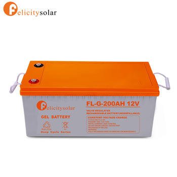 2024 Guangzhou Felicitysolar gel battery 200ah 12v Lead acid battery solar power storage battery