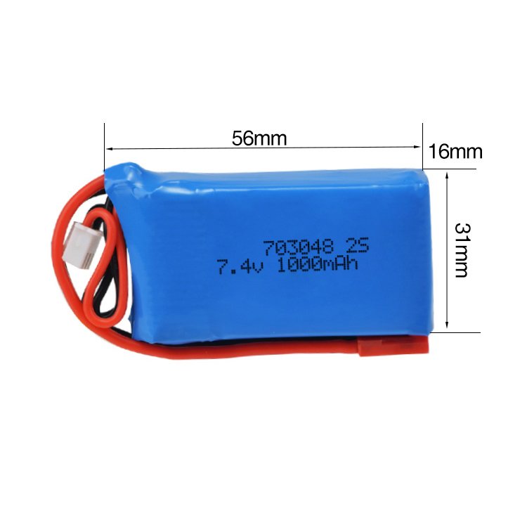 Factory 1000mAh 7.4V 30C 2S Lithium Batteries Pack for RC Quadcopter Toys
