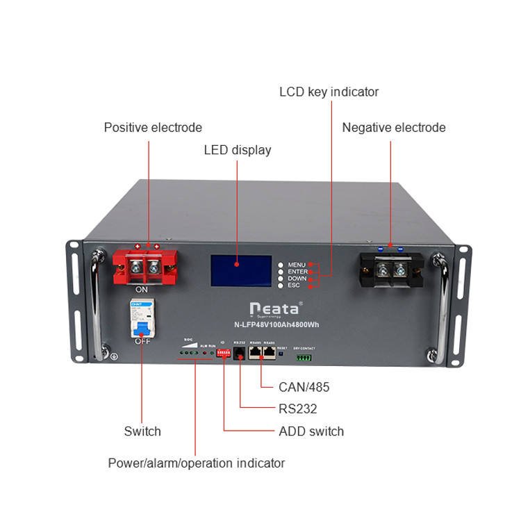 Neata High Quality Solar Power Energy Storage Device 12V 48V 51V 100Ah 200Ah LiFePO4 Lithium Ion Battery Pack