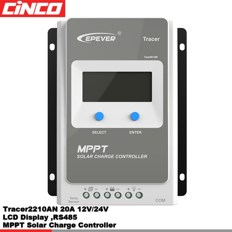 hot sale Tracer2210AN 20A 12V/24V MPPT Solar charge controller regulateur for home use 12v24v epsolar epever good price