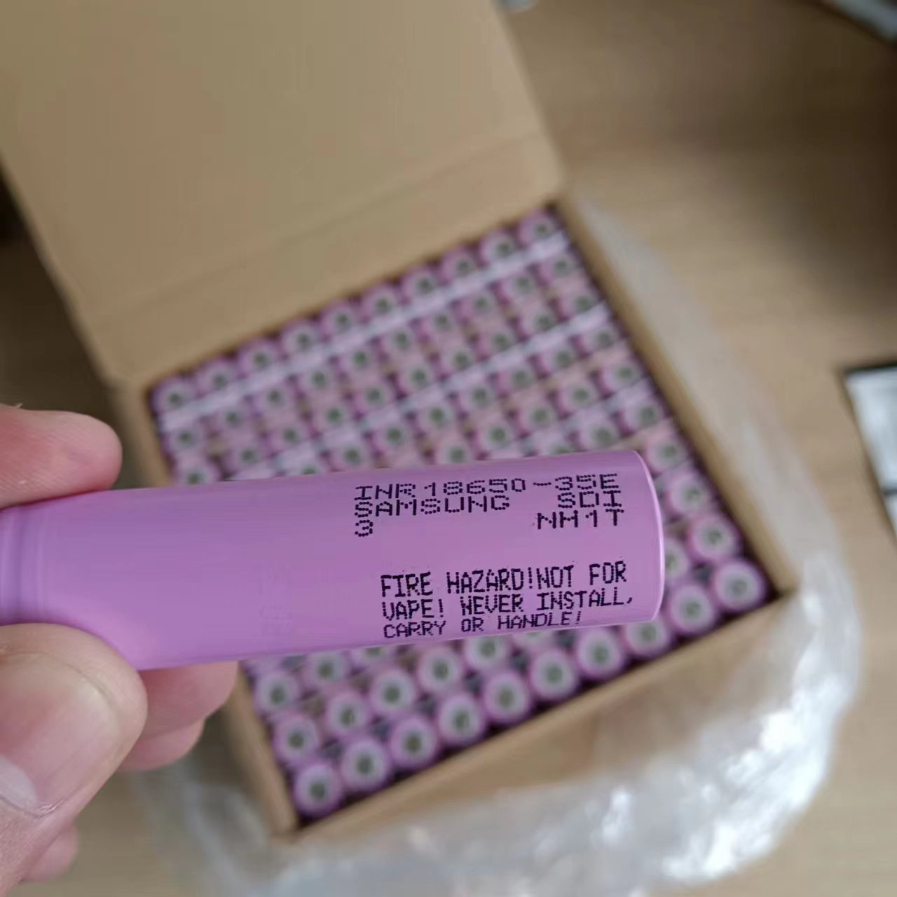 Original INR18650 35E 3.6V 3500mAh Rechargeable Lithium Ion Battery 10A Discharge From SAMSUNG 18650 35E