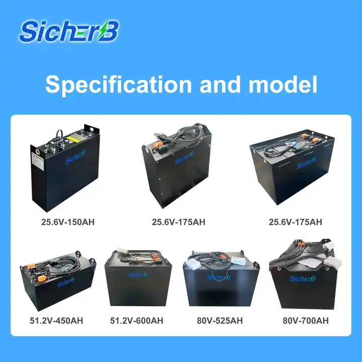 High Quality Rechargeable Forklift Battery 24V 36V 48V 51.2V Traction Battery 300Ah/400Ah/500Ah Customized Lead Acid Battery