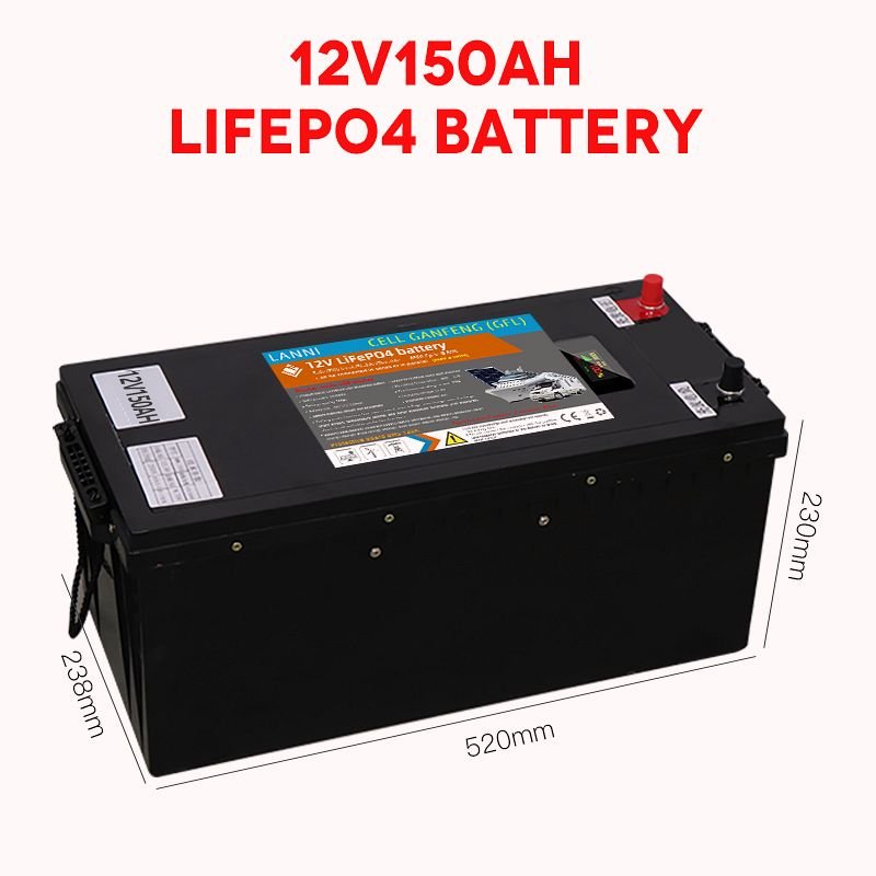Lithium batteries with a black shell appearance resembling lead-acid batteries have a lifespan of over 6000 cycles